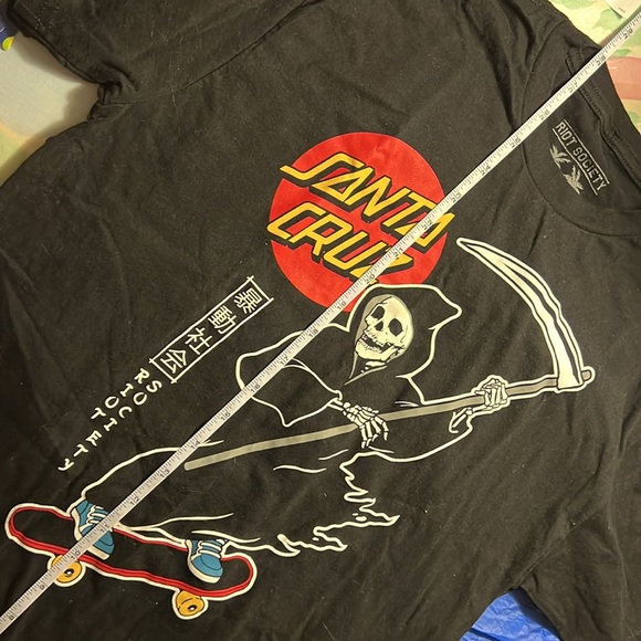 🛹💀 Santa Cruz Skate Shop Riot Society Short Sleeve Black T-shirt - Picture 7 of 7